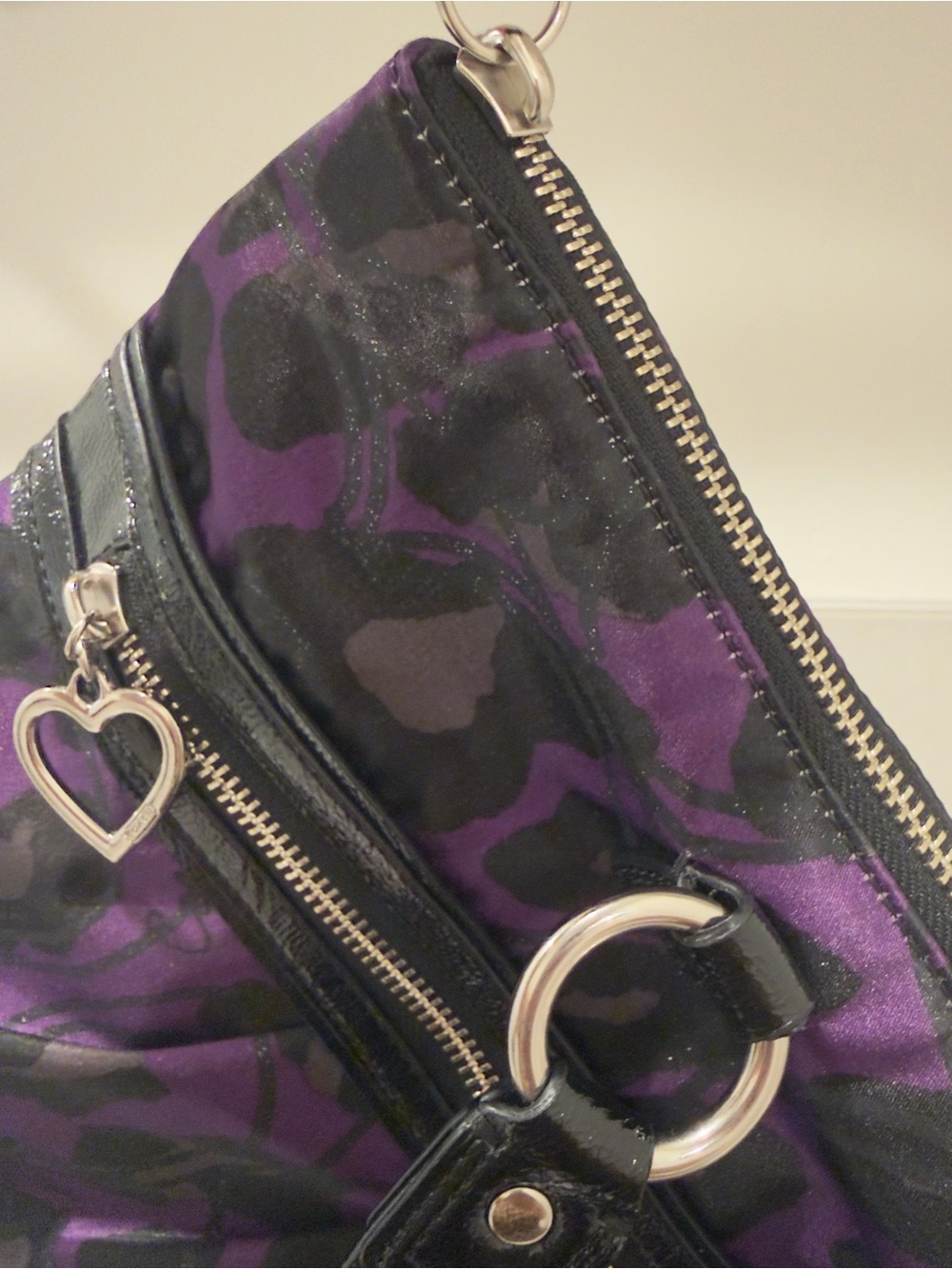 💜 Coach Poppy Ocelot Glam Leopard Print Tote Bag - Picture 12 of 16